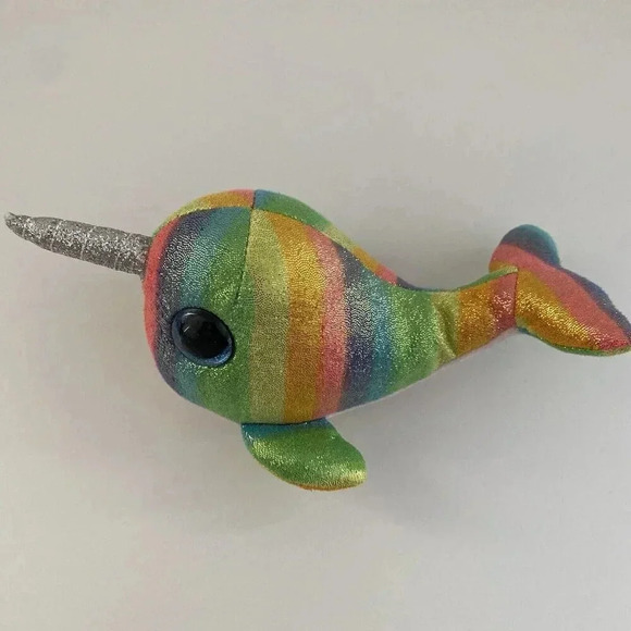 TY Beanie Boos NORI the Narwhal Unicorn Whale (6" Inch) Plush Stuffed Toy - Picture 1 of 8
